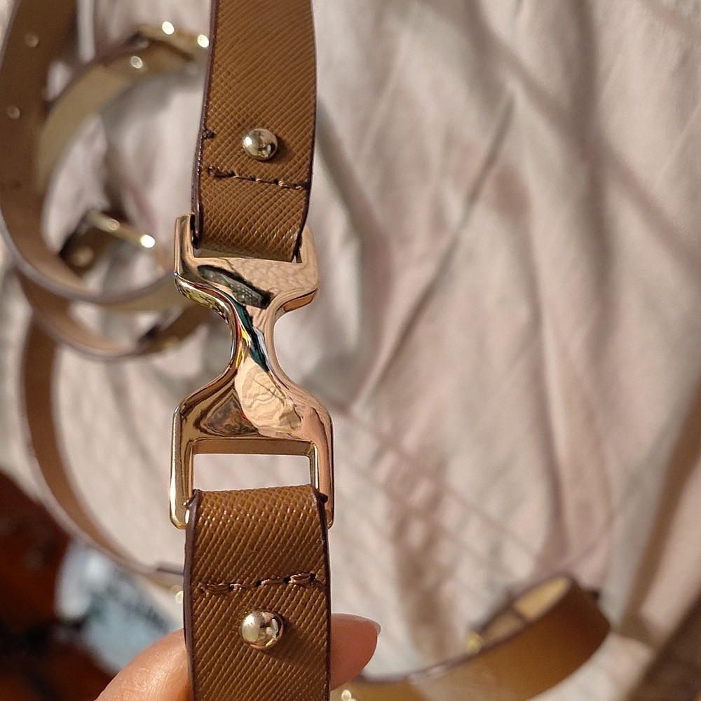 Ann Taylor Brown Wrap Around Leather Belt Size M - Picture 4 of 4